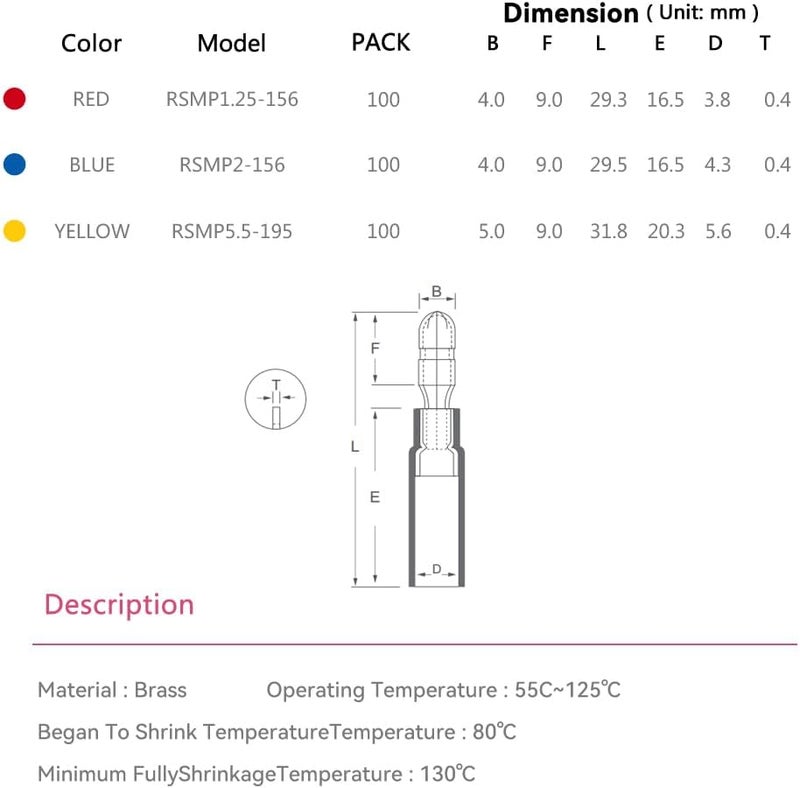 HK-S 120PCS/60 Pairs Heat Shrink Bullet Connectors Kit – 22-10 AWG Male & Female Wire Terminals – Tinned Copper Crimp Connectors – Insulated Waterproof – for Automotive, Marine & Electrical Wiring - Image 3